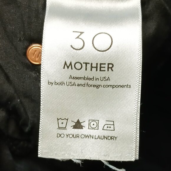 MOTHER The Looker Ankle Fray Jeans in Blackbird Black Size 30 - Picture 9 of 11